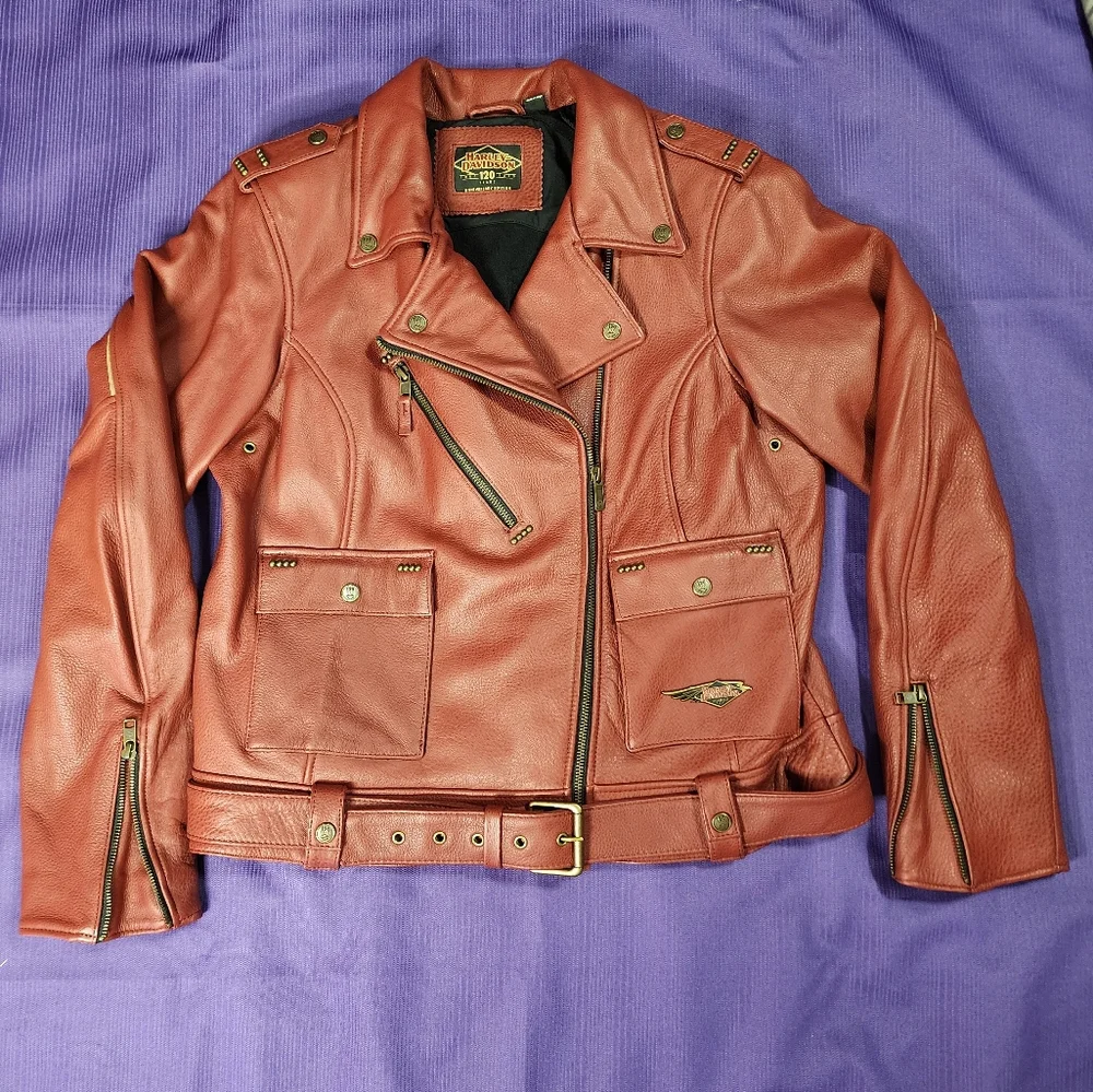 Harley-Davidson 120th Anniversary Collectors Edition Women's Leather Jacket - Picture 1 of 15
